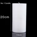 Candela pilastro bianca 10x20cm, 300h di durata, senza fumo e inodore per decorazione - Candela a pilastro bianca XXXL