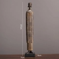 Statuette africaine en résine effet bois sculpté hauteur 37cm décor moderne - Figurine Tribale Africaine Style B