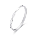 Bracciale in acciaio inossidabile argento con maglie a rombi e diamanti scintillanti - Color Acciaio