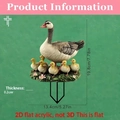Goose family garden stake made of 2D flat acrylic for outdoor plant pot decoration - No.10 (0.2cm Thickness)