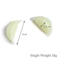 Miniature 6cm realistic dumpling toy model with soft yellow texture and dimensions - 6cm White Dumpling (No Buckle)