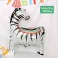 Zebra shaped foil balloon with black stripes for children birthday party decor 78x63cm - Korean Style Zebra