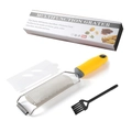 Multifunctional yellow grater set with 18/8 stainless steel blade and cleaning brush - Color Box / Yellow