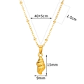 Gedetailleerde afmetingen voor de gouden schelpketting met een lengte van 40+5cm getoond - Wulkhanger (N07056) / Goud