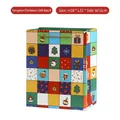 Christmas gift bag with festive plaid pattern and golden cord handle, size 28x22x12cm - Style B-Colorful Grid