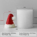 Christmas hat silicone candle mold for DIY crafts with 4x4x4.6cm mold dimensions - Christmas Hat H-1031