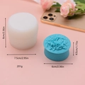 DIY runde Silikonform mit Reliefdekor für Schmuckkästchen und Seifenherstellung - Mittlerer Dichter Rosen-Stil (2)