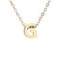 Polished gold-plated necklace featuring a minimalist capital letter G pendant on a chain - Letter G