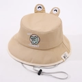 Détail du chapeau bébé avec yeux 3D et broderie de dinosaure en couleur kaki - 50-52CM / Kaki