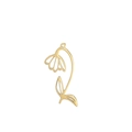 Elegant 18k gold plated stainless steel flower pendant charm for DIY jewelry making - Snowdrop / Gold