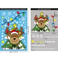 Detailed size chart for Christmas reindeer glass window stickers showing 20x30cm dimensions - BQ179 Christmas Reindeer