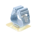 Light blue wall-mounted mop holder with roller grip and transparent adhesive backing - 6*6 Extra Thick / Blue
