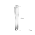 Silver zinc alloy eye cream spatula cosmetic massager tool with dimensions 59mm and 11.3g - Silver Trapezoid Spoon (X0137)