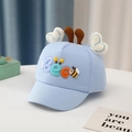 Berretto da baseball per neonati celeste con ali 3D e motivo Bee ricamato - Ape Blu