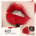 Velvet matte lip clay in K01 Raspberry shade with smooth lip and arm swatch samples - 6.5g / New K01 Raspberry