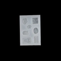 White silicone mold with gemstone and rock cavities for chocolate or fondant crafts - 1# Miniature Food Mold / Clear