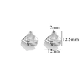 Silver stainless steel fish charms 12.5x12mm for DIY jewelry making and pendants - Steel Color Fish-535