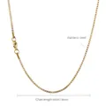 Polished gold finish stainless steel box chain necklace 1.9mm width and 450mm length - Gold (KN12956-Z)