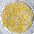 Yellow gradient acrylic starfish beads with brown spots for DIY jewelry making - Yellow