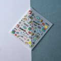 5D reliëf nagelstickers FEB-389 met creatieve graffiti lippen en hart kunst ontwerp - Graffiti Engelse Letters Patroon Stijl (FEB-389)