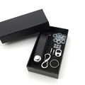 Carbon fiber key organizer kit with metal accessories and bottle opener in a black box - Carbon Fiber Twill