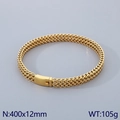 Collar de cadena de escamas cuadradas de acero titanio de 12mm con baño de oro 18k - 12mm / Dorado