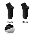 Breathable black pure cotton crew socks featuring anti-odor and sweat-wicking knit fabric - One Size / Black