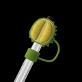 Food-grade PVC durian-shaped straw cover with yellow pulp and green shell details - Green Durian / 10mm