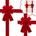 Große rote Weihnachtsschleife aus Satinband für Schrank- und Türdekoration im Festzug - 40*50cm (Band 4,2*2m) / Burgunderrot