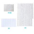 5D diamond painting tool set with 100 clear zip bags and color identification labels - Ziplock Bags + Stickers