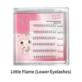 Self-adhesive flame style lower eyelashes in a pink gradient box for easy application - Glue-Free Little Flame Lower Eyelashes