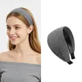 Light Grey Knitted Texture Wide Style / 2# Headband - Light Grey