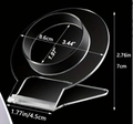Clear acrylic jewelry display stand for watches and bracelets with size dimensions - Plastic Bracelet Stand