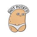 Épingle en émail patate chaude de dessin animé avec lunettes de soleil et lingerie - Style de Pomme de Terre à Sous-vêtements Humoristique (QHXZ2621)
