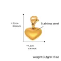 18K vergoldeter Edelstahl Herzanhänger mit Karabinerverschluss für DIY Schmuck - Goldener Herzanhänger (2 Stück)