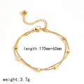 Double Layer Square Bead Snake Chain (TB5114-G)