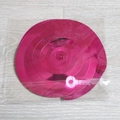 Vibrant rose red PVC swirl ceiling decoration in clear retail packaging with hook - Single Spiral / Rose Red