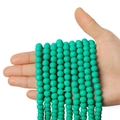Grüne 8mm Polymerton-Rundperlen für handgefertigte DIY-Armband- und Halskettenschmuck - Dunkelgrün