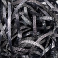 Silver-black glitter shredded raffia filler for premium gift box decoration - 30g/Pack / PT07 Black Glitter