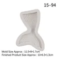 Stampo in silicone a coda di sirena bianca con texture per fondente e cioccolato - Grande (Grigio)
