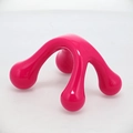 Massaggiatore manuale rosa a 4 punti per il sollievo di collo, spalle e schiena - Rosa Rosso