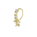 Clou de nez papillon doré avec zircons brillants et barre courbée pour piercings - Papillon Minimaliste / Or