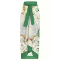 Off-white wrap skirt with classical swan and angel print and green waist tie - One Size / Green Sarong
