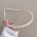 Serre-tête chic en acétate blanc crème marbré avec dents antidérapantes pour femmes - Couleur Sirène