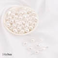Weiße 14x9mm ABS Perlen in Tropfenform für DIY Schmuckherstellung und Halsketten - Stil 11 Tropfenform 11-14mm Weiß 10 Stk./Packung