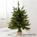 60cm Nordic mini Christmas tree with PE needles, warm LED lights and wooden base - With LED Lights / 60CM