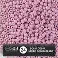 Light pink 4mm baked paint glass beads with smooth finish for DIY jewelry crafting - EU 24