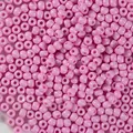 Light pink 4mm baked paint glass beads with smooth finish for DIY jewelry crafting - EU 24