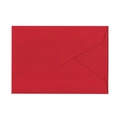 Deep red linen textured envelope with vintage pebble grain and flap closure - 1pc Linen Red Envelope (Short Lid) / Red