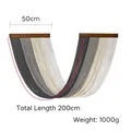 Bohemian gradient fringe tapestry in white and grey tones, 200cm length variant - Gray